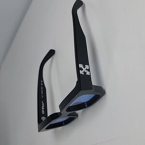 Off-White,Sunglasses, Black Frame, Blue Lens